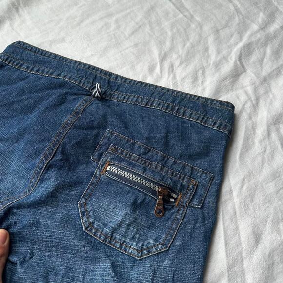 Vintage Y2K LEI Blue Flare Tie Skinny Low Rise Denim Jeans - Picture 8 of 8